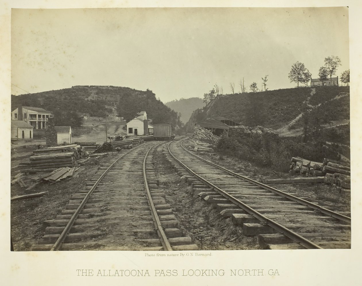 The Allatoona Pass, Looking North, GA, 1866 by George N. Barnard