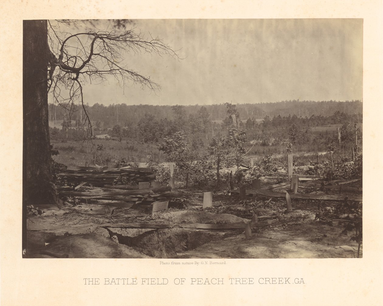 The Battlefield of Peach Tree Creek, Georgia by George N. Barnard