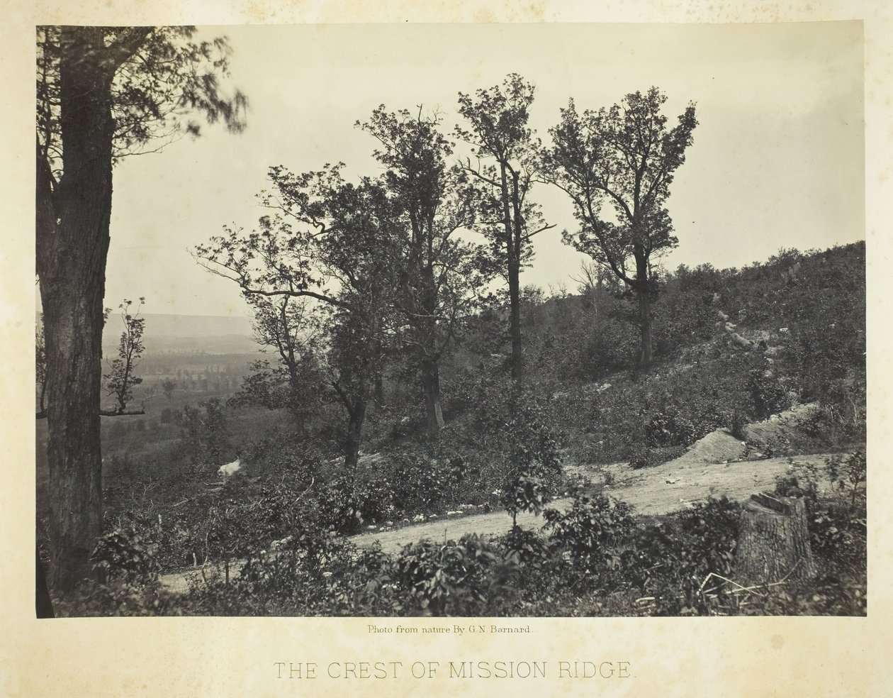 The Crest of Mission Ridge, 1864-66 by George N. Barnard