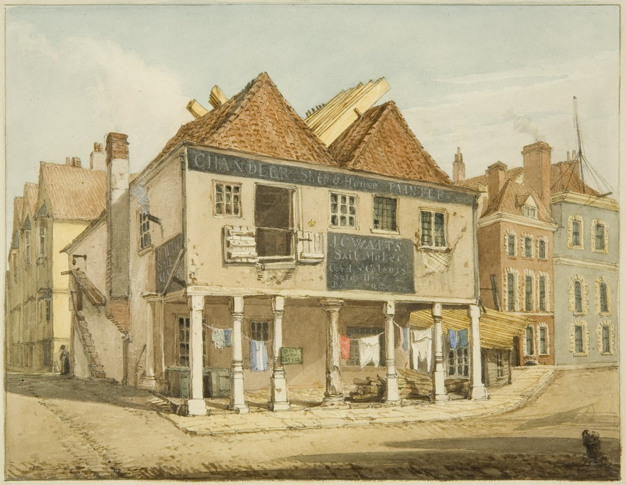 The Old Corn Market on the Quay by George Orleans Delamotte