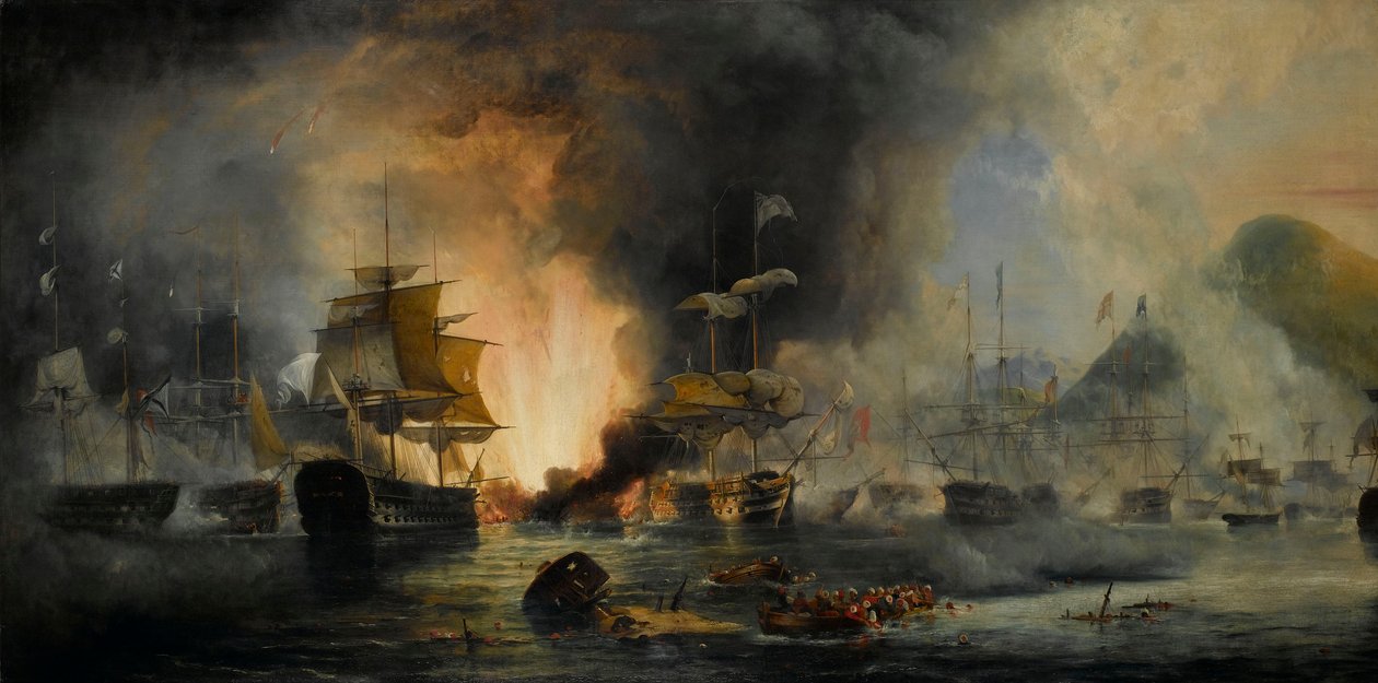 The Battle of Navarino, 20 October 1827 by George Philip Reinagle