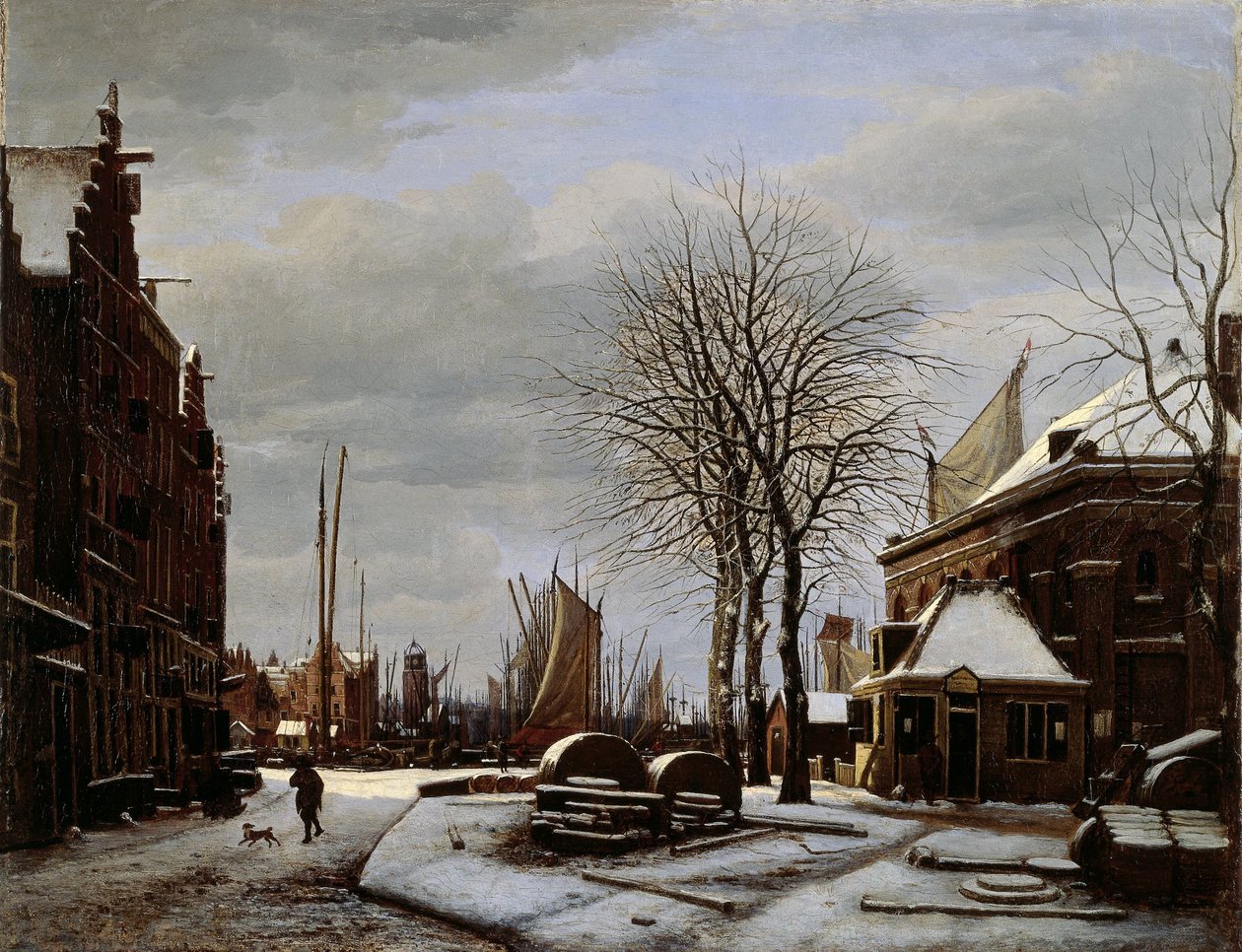 Whetstone Market in Amsterdam with the Building 