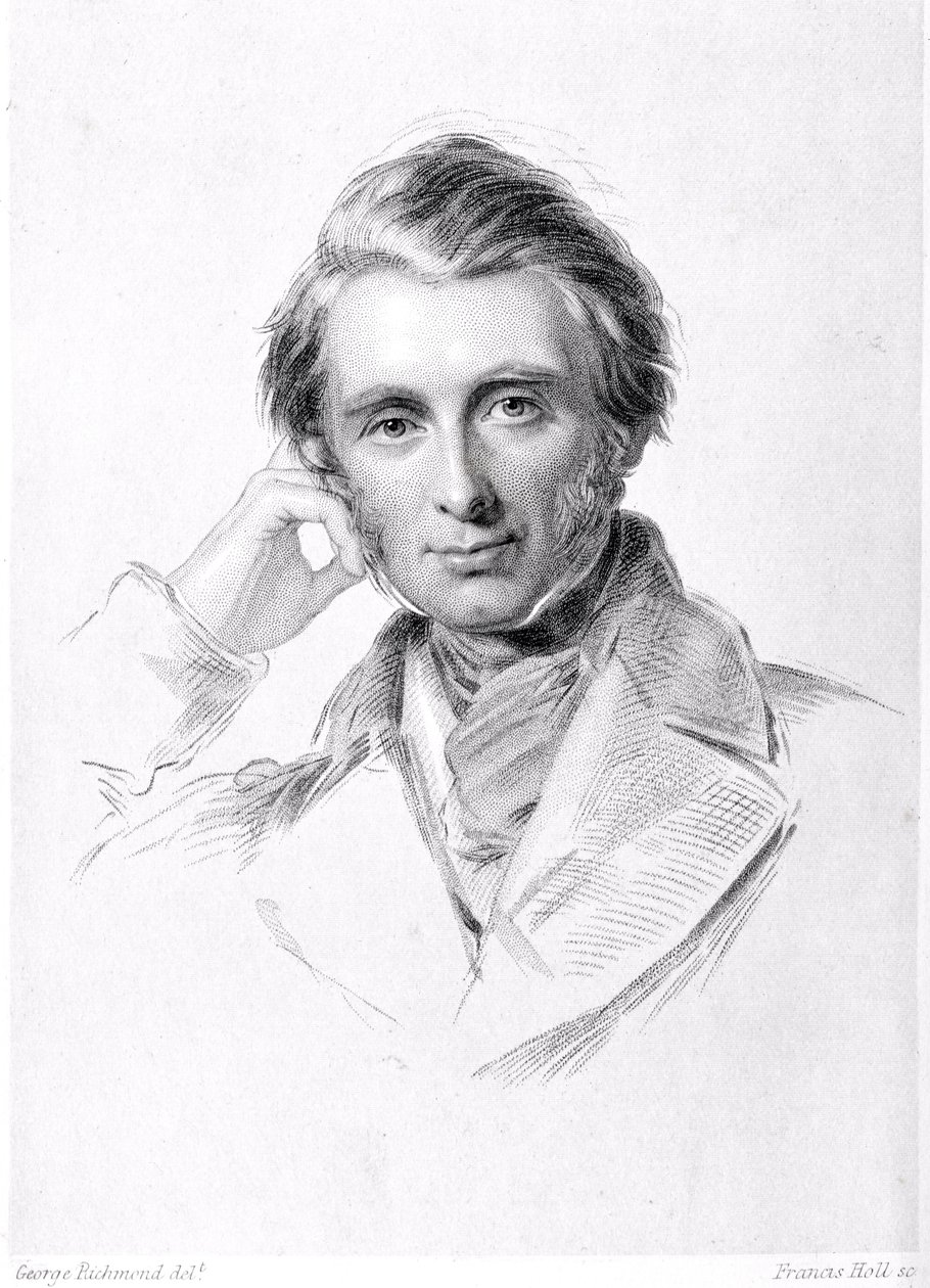 Portrait of John Ruskin Engraved by Francis Holl by George Richmond