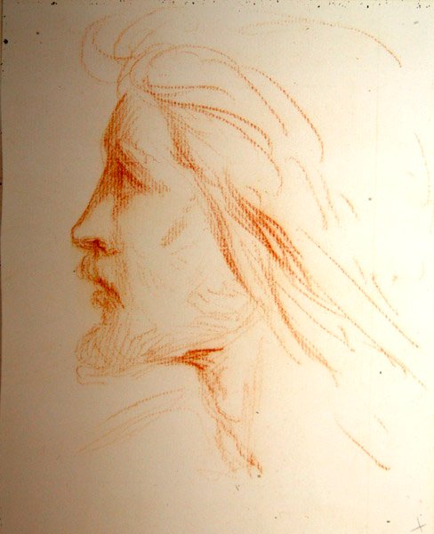 Portrait study of Samuel Palmer, c.1828-29 by George Richmond