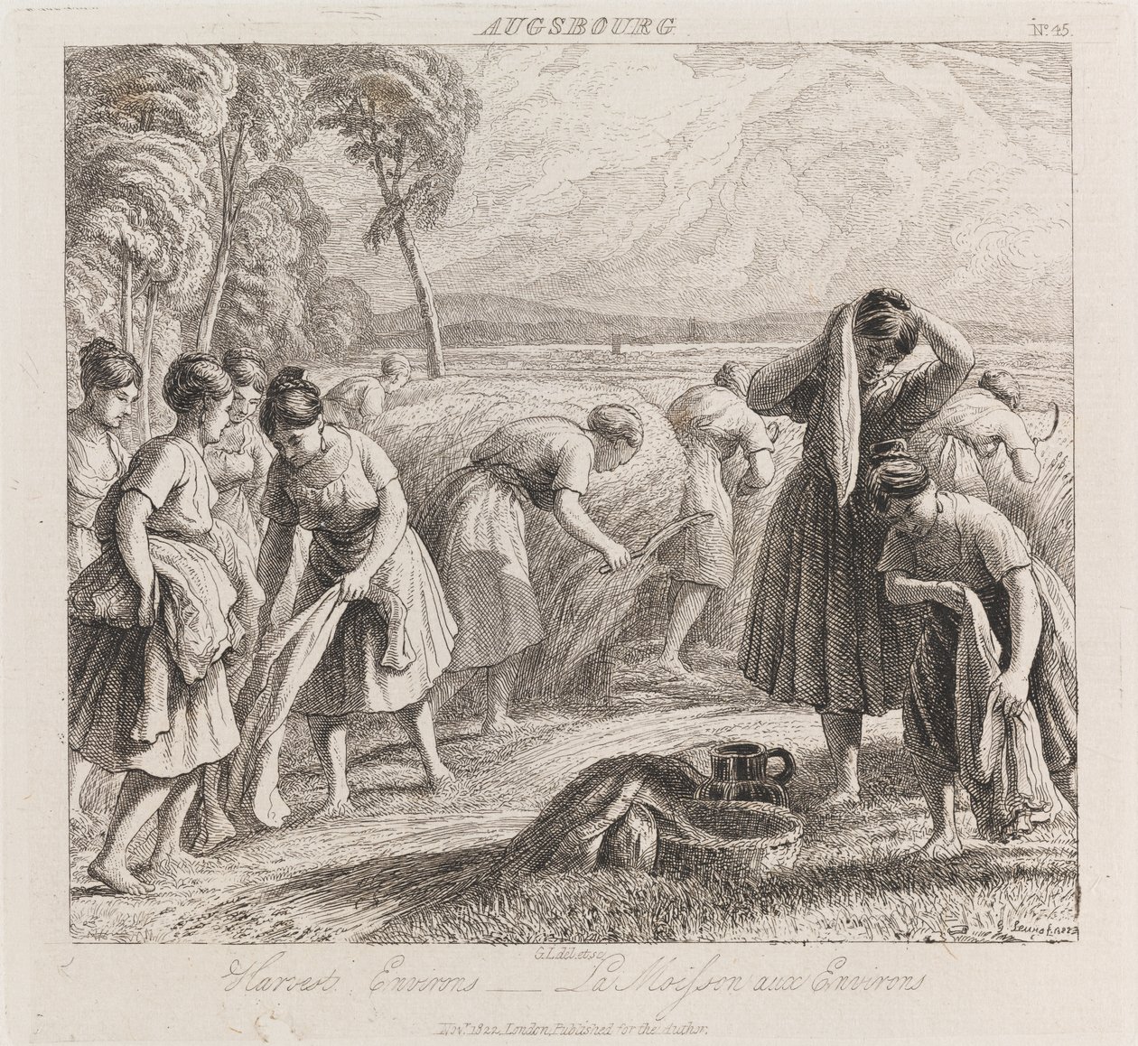 Harvest, Augsbourg, c.1821 by George Robert Lewis