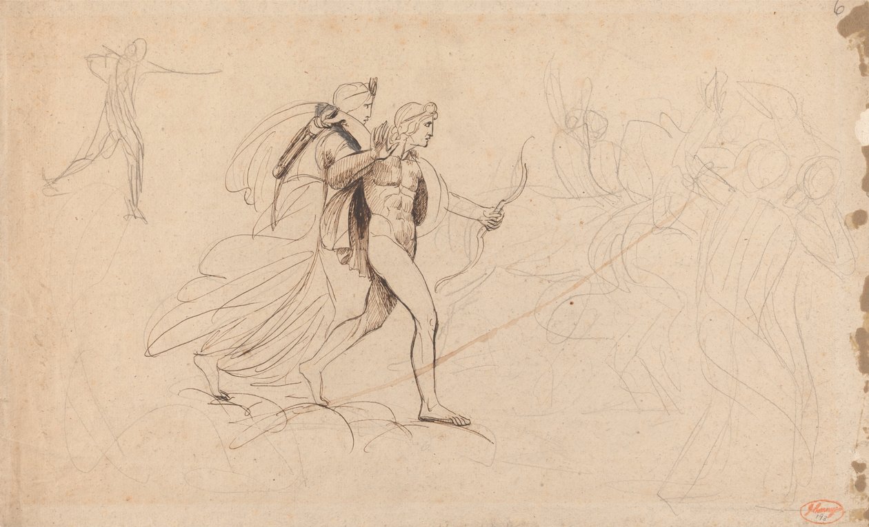 Apollo and Diana for "The Destruction of Niobe