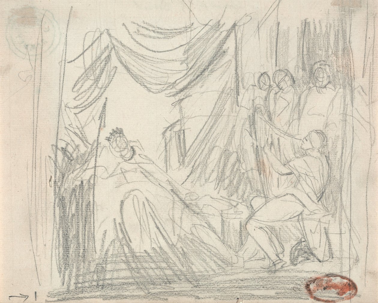 David Playing the Harp to King Saul by George Romney