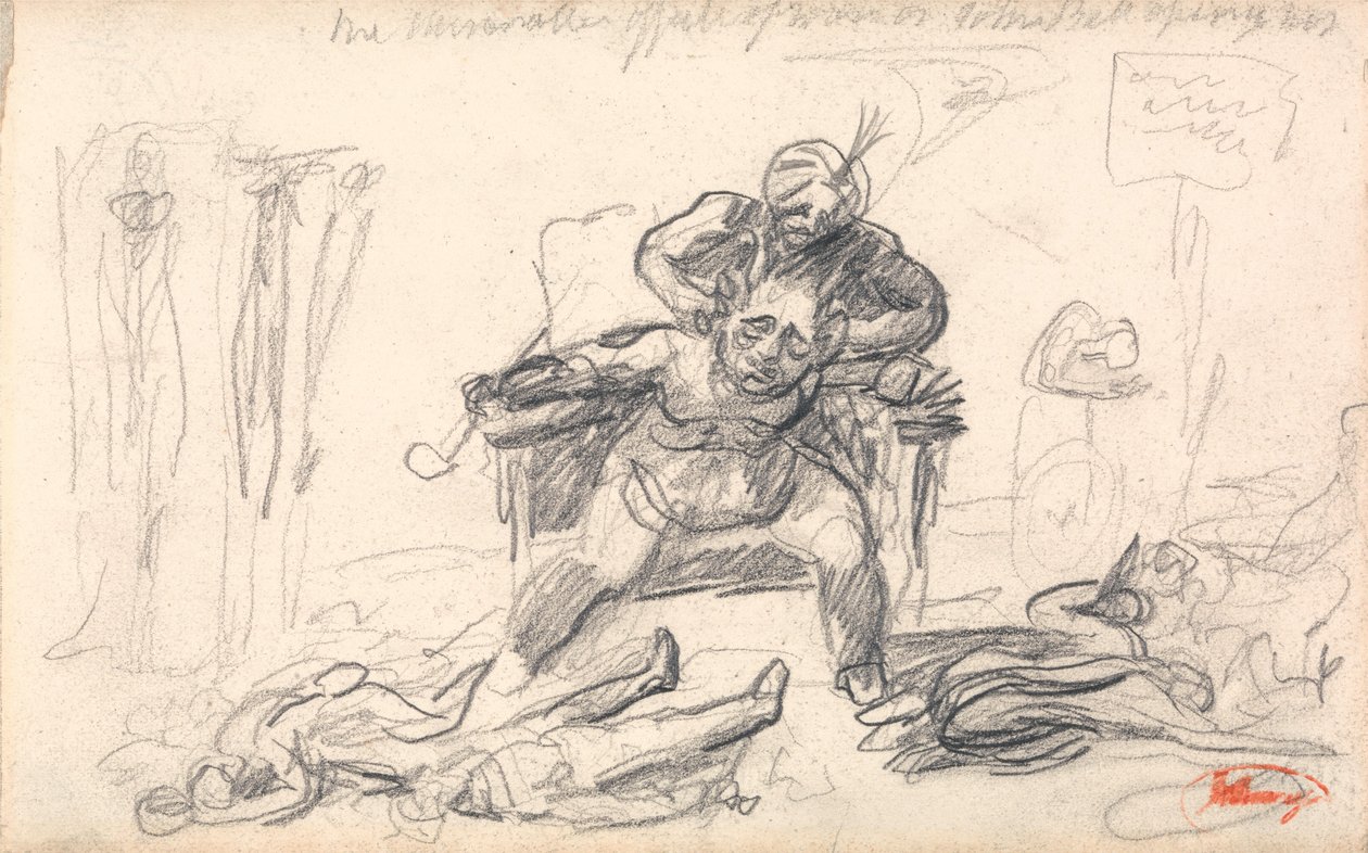 Demon Ruler and Subjects: "The Miserable Effects of War on John Bull..." by George Romney