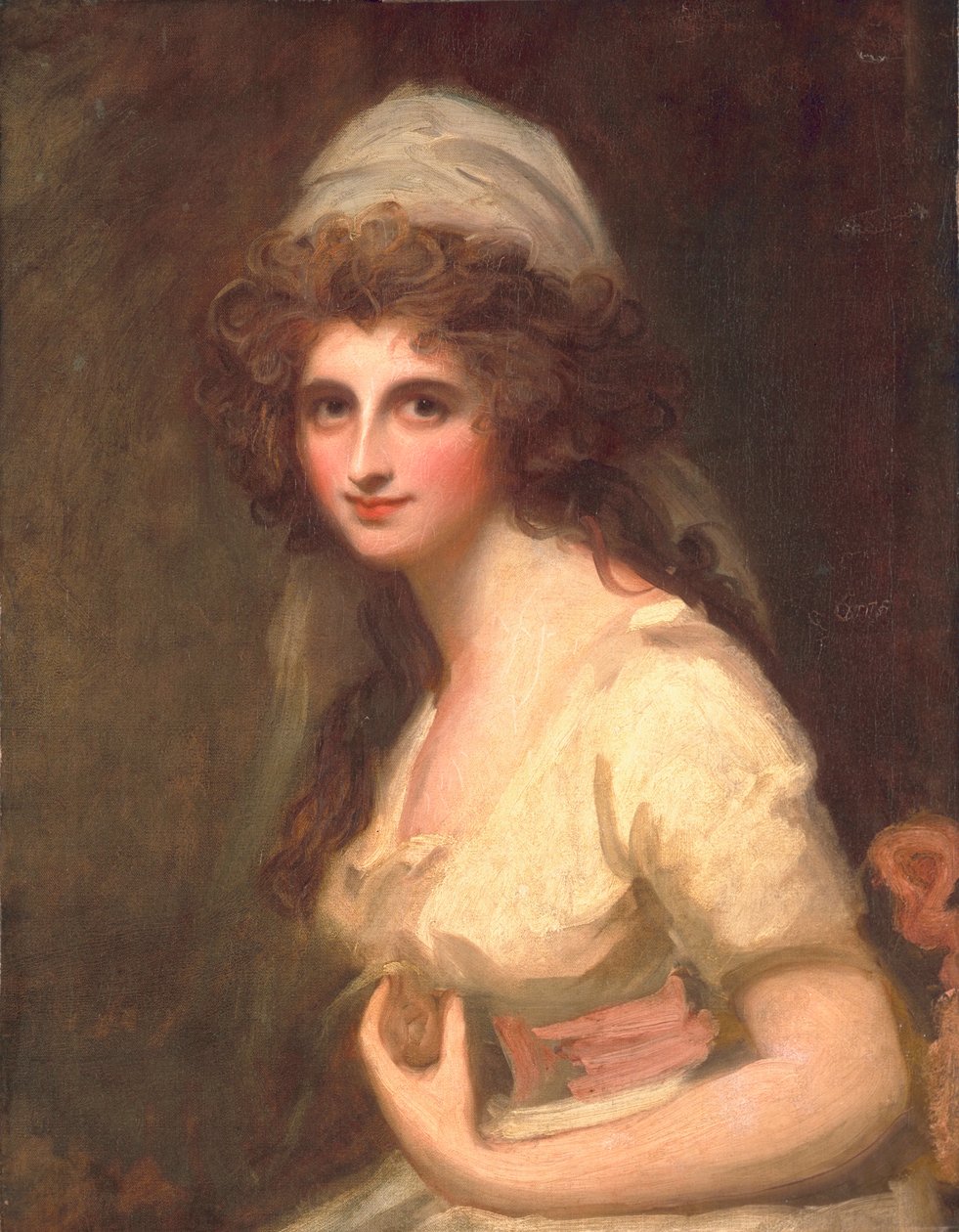 Emma Hart in a White Turban, c.1791 by George Romney