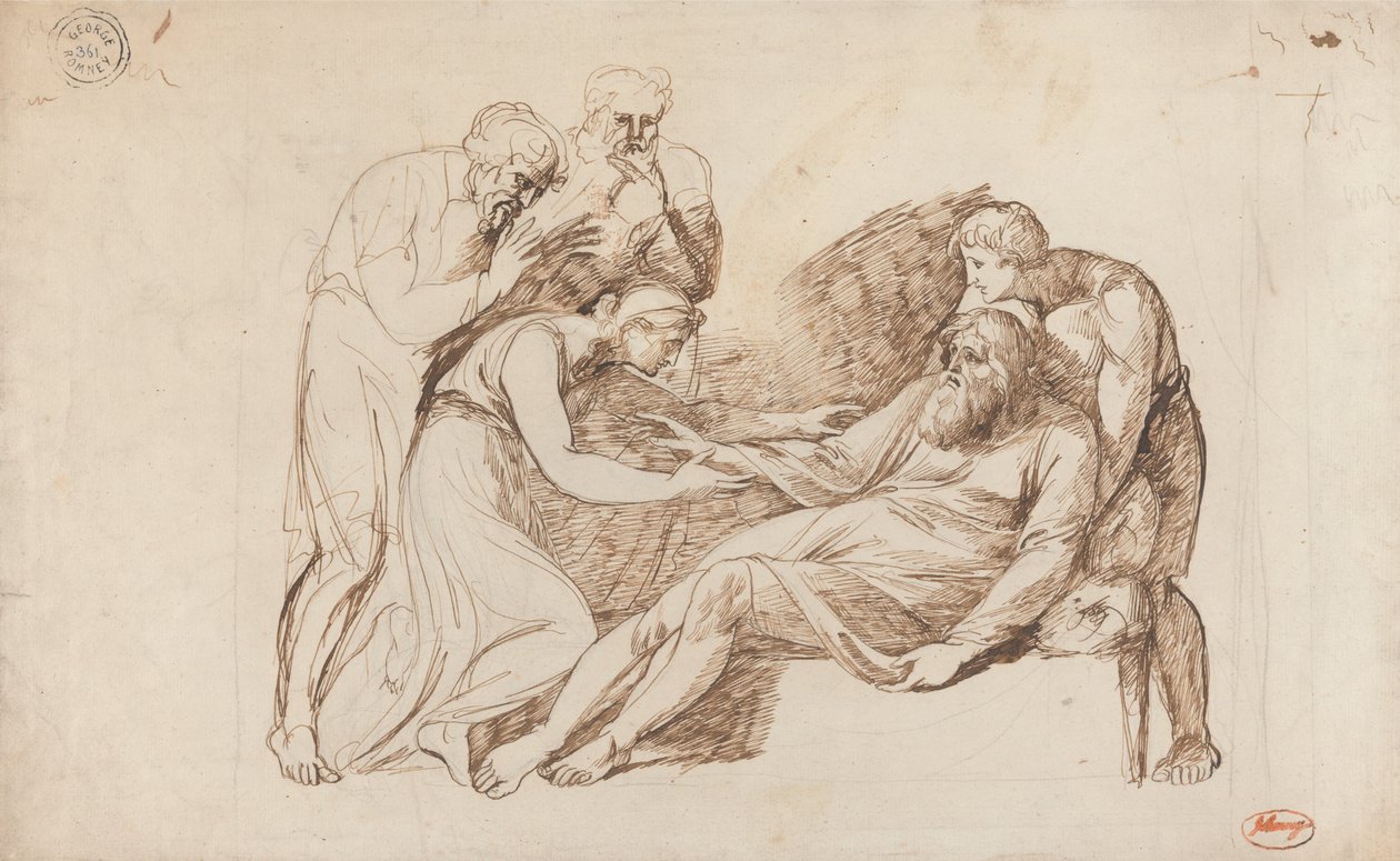King Lear Awakened by Cordelia by George Romney