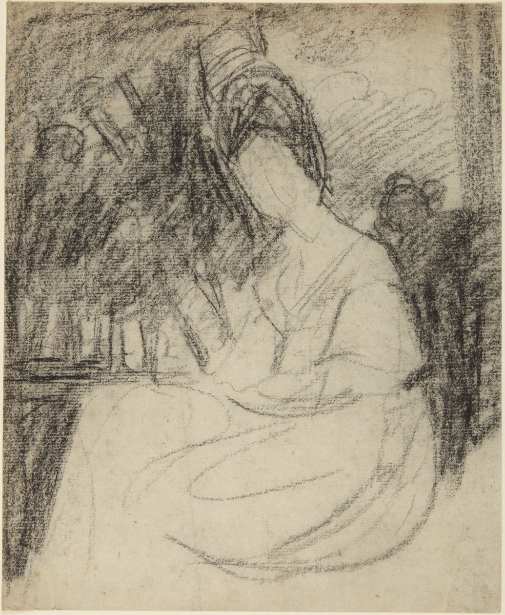 Portrait Study of a Seated Woman by George Romney