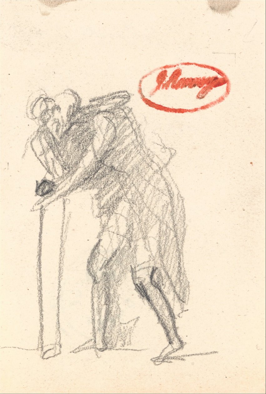 Possibly a Bent Figure with Stick from 