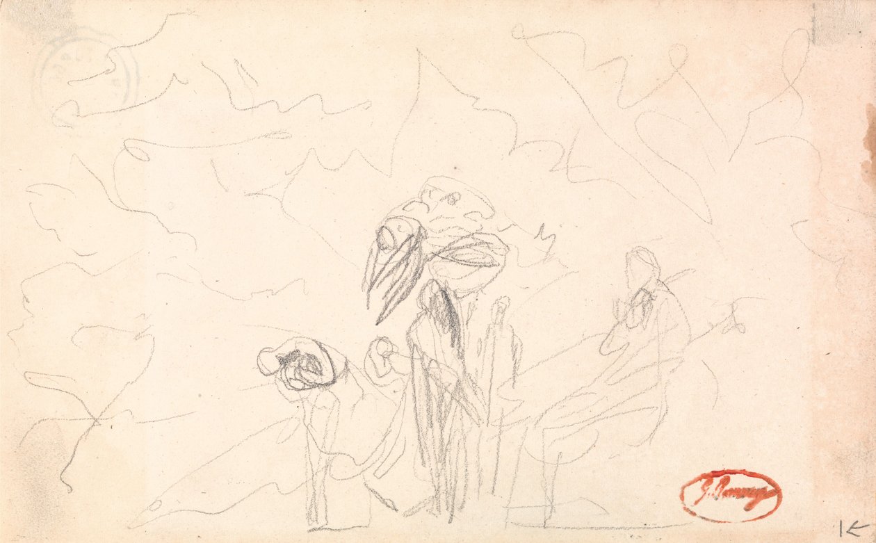 Possibly a Group of Figures with Flying Figures by George Romney