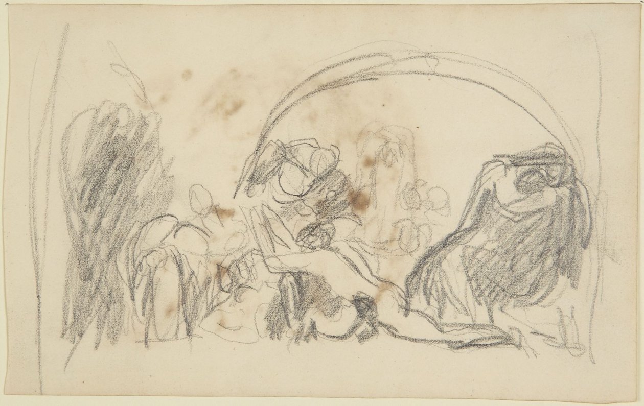Sketch for Howard Visiting Prisons by George Romney
