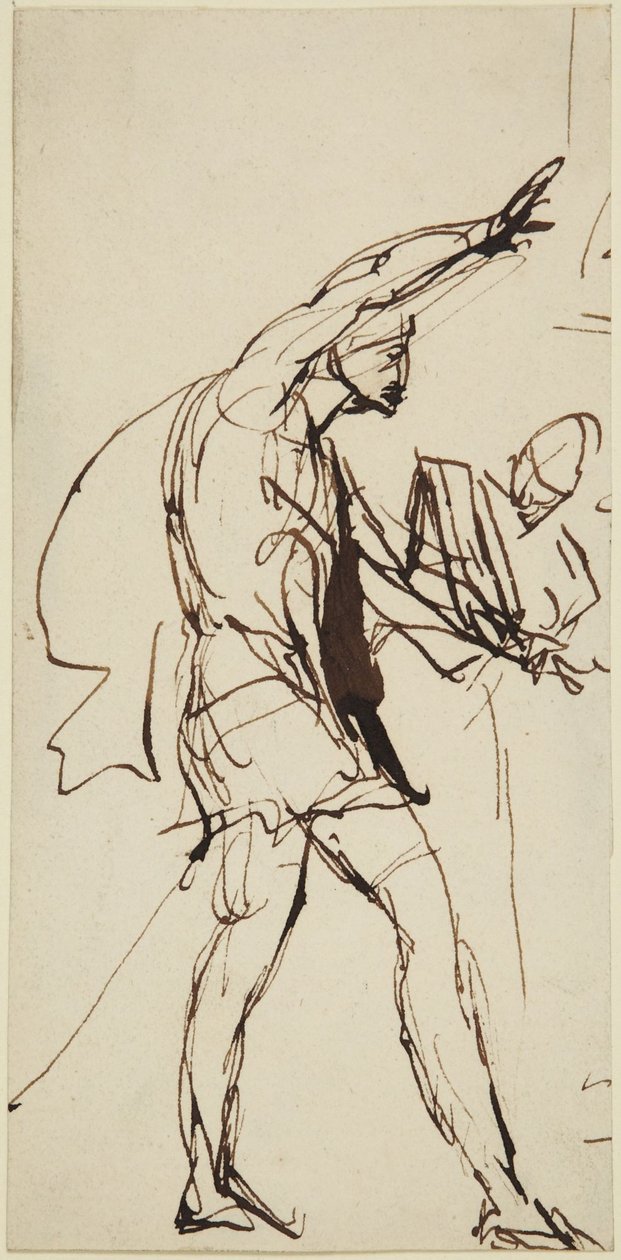 Sketch for the Figure of Macbeth in the Banquet Scene from Macbeth by George Romney