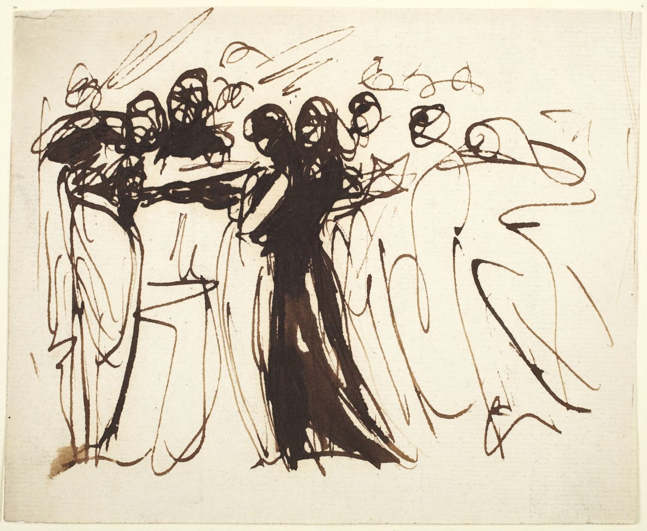 Standing Figures Gathered Together by George Romney