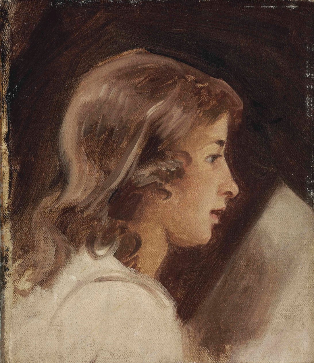 Study of a Boy Reading, in Profile by George Romney