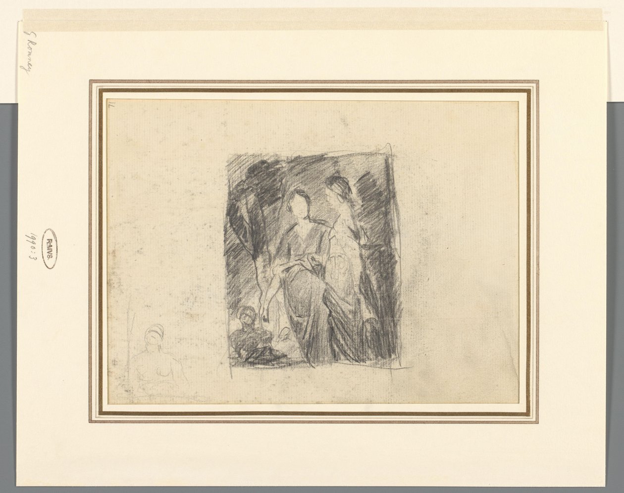 Two Female Figures Among Trees by George Romney