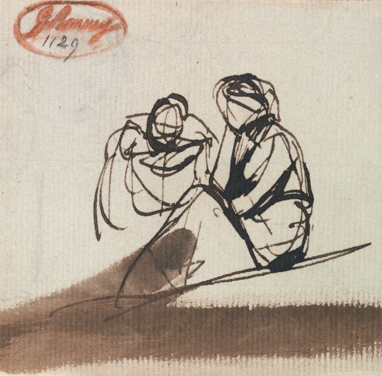 Two Seated Figures by George Romney