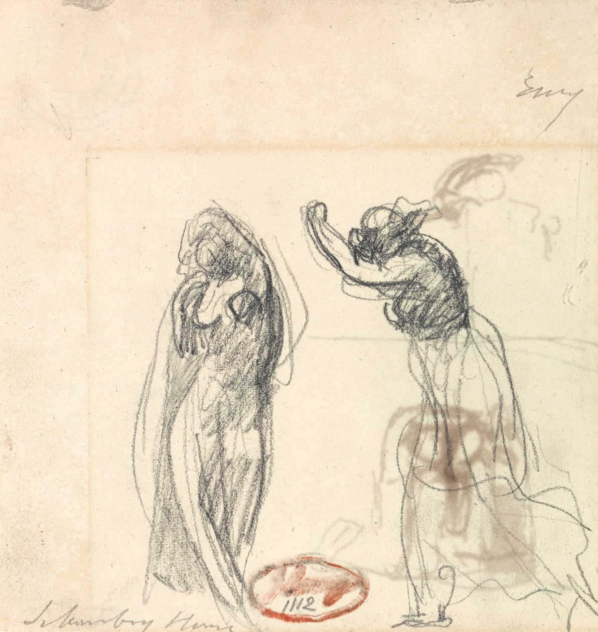 Two Sketches of a Female Figure by George Romney