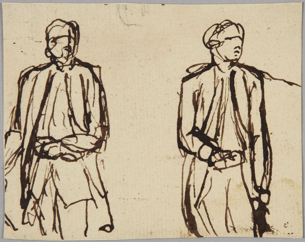 Two Standing Male Figures by George Romney