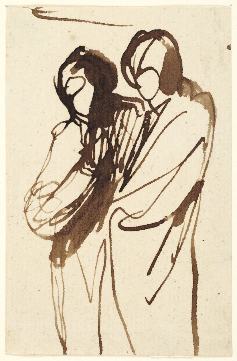 Two Standing Figures by George Romney
