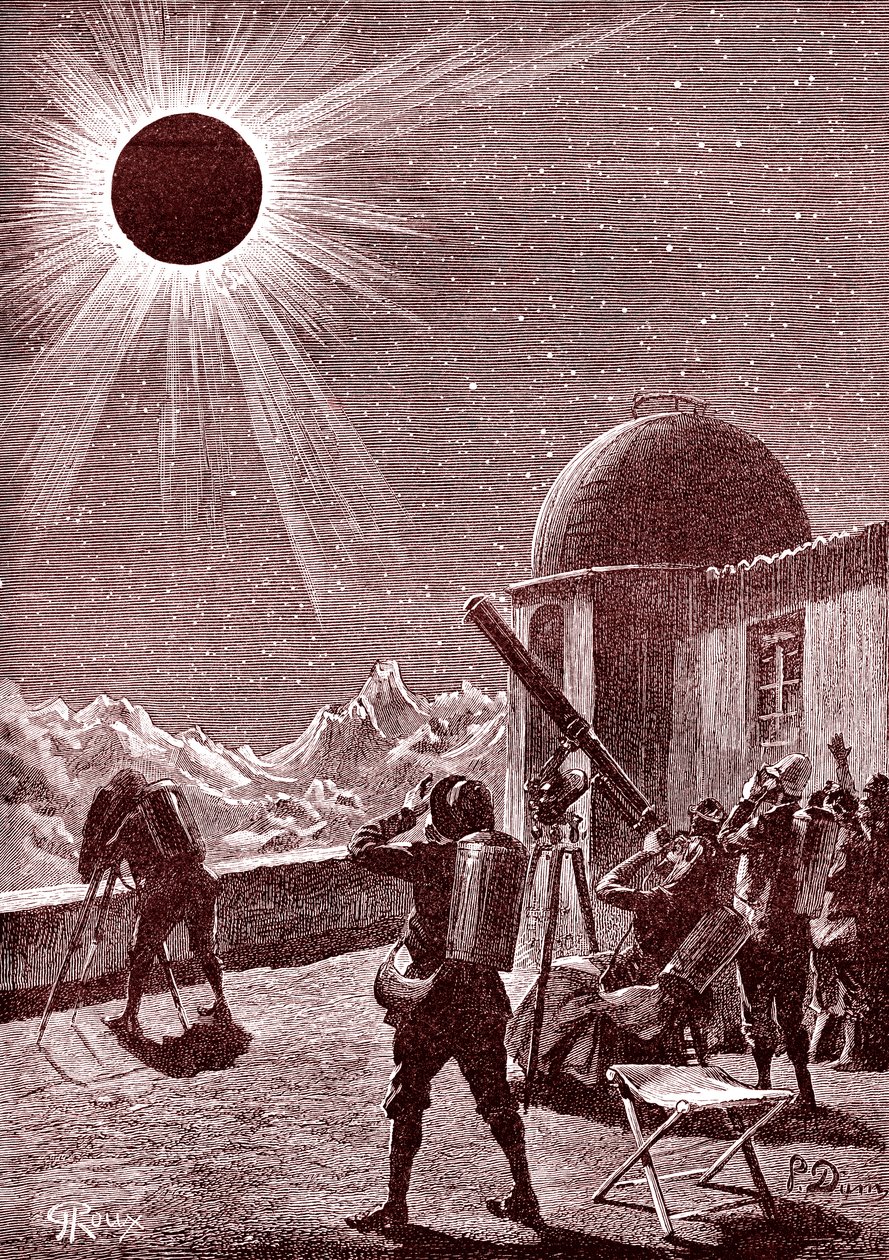 Explorers in the African Desert Look at the Eclipse (1888) by George Roux