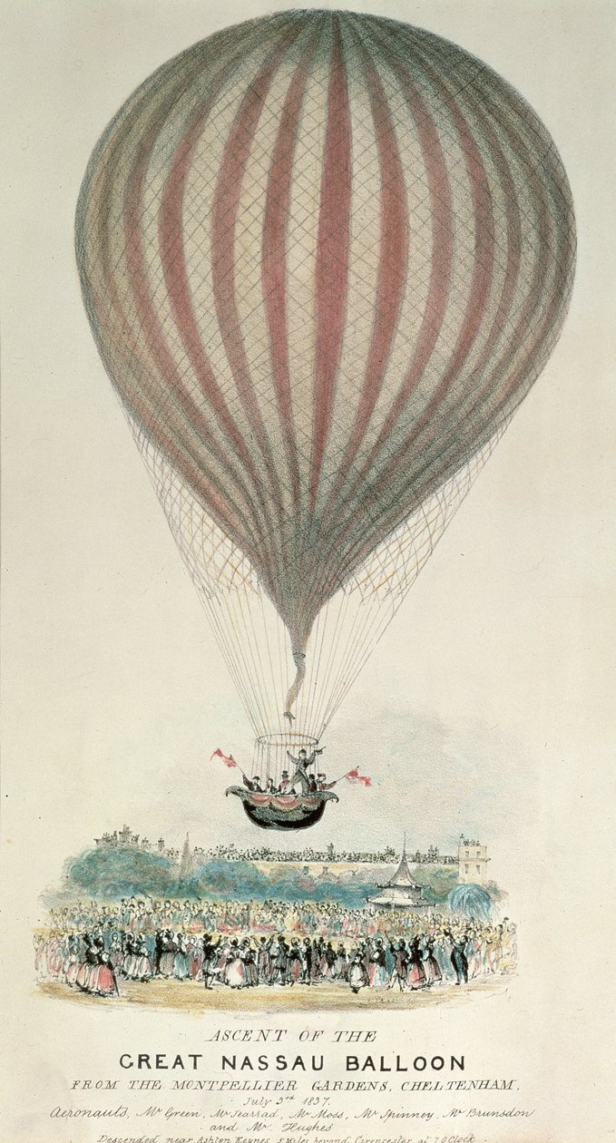 Ascent of the Great Nassau Balloon, Montpellier Gardens, 3rd July 1837 by George Rowe