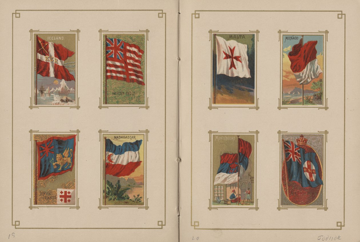 Flags of All Nations and of the States and Territories of the United States of America - Pages 19 and 20 by George S. and Sons Harris
