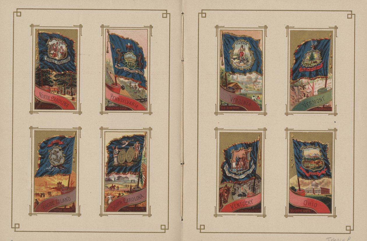 Flags of All Nations and the United States of America - Pages 29 and 30, 1887 by George S. and Sons Harris