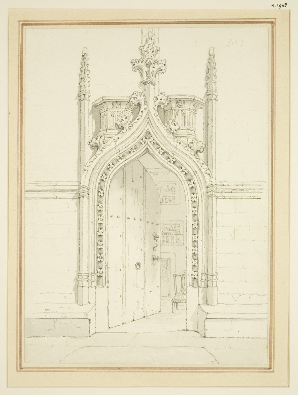 Doorway of Vestry Room of St Mary Redcliffe, c.1812 by George Shepherd