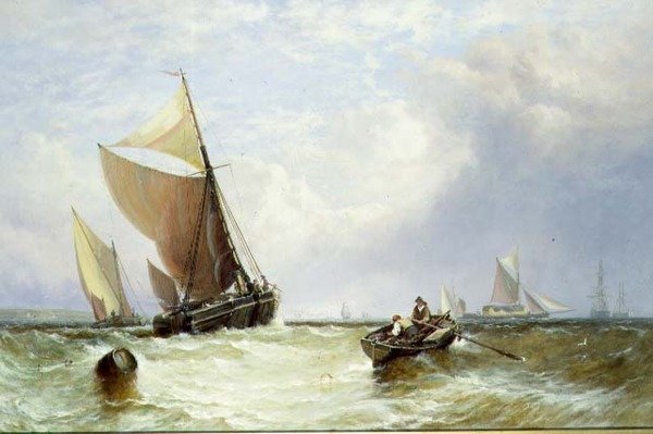 Shipping on a Windy Day by George Stainton: Fine art print
