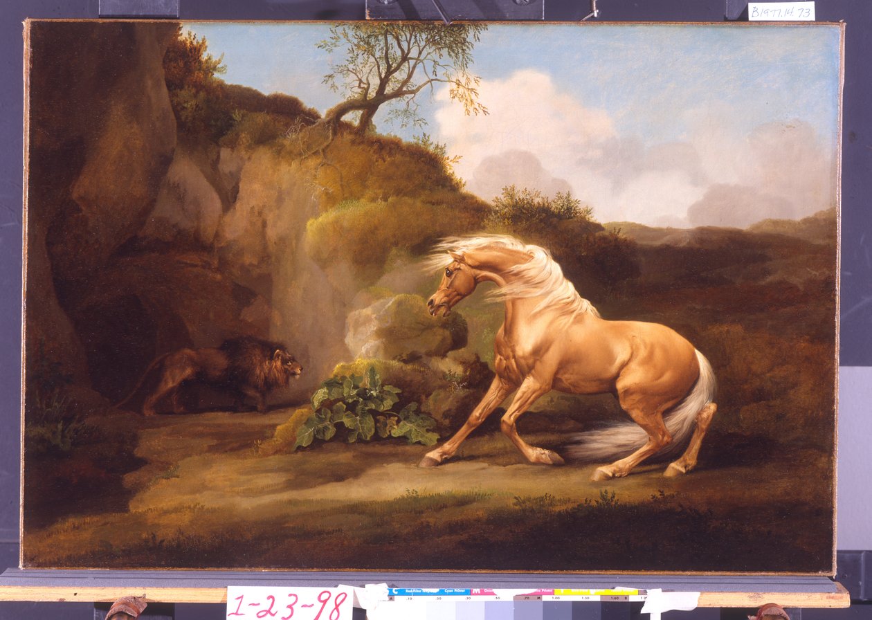 A Horse Frightened by a Lion, c.1790-5 by George Stubbs