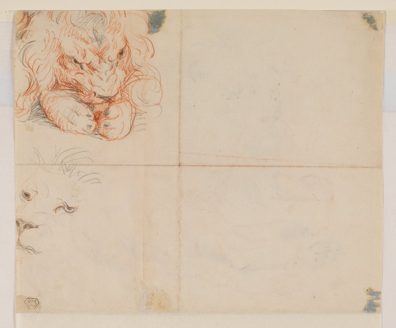 Head and paws of a lion, verso, 18th or 19th century by George Stubbs