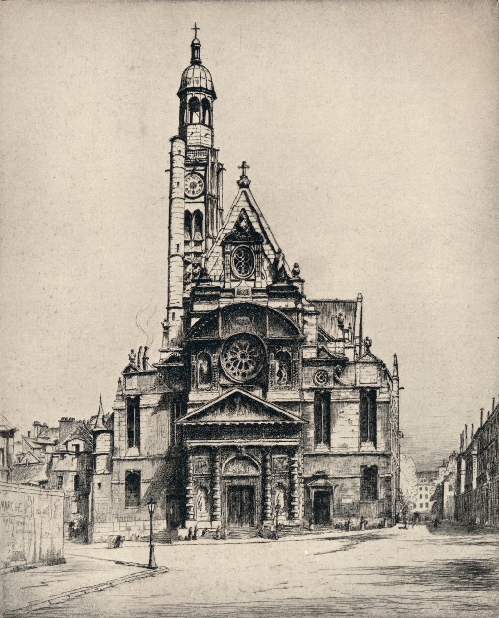 Church of St Étienne-du-Mont, 1915 by George T Plowman