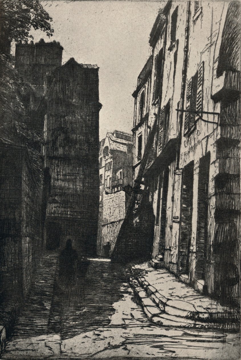 Rue des Pretres-St Séverin, 1915 by George T Plowman