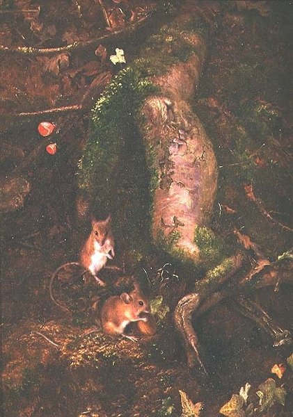 Field Mice at the Foot of a Tree by George Thomas Rope