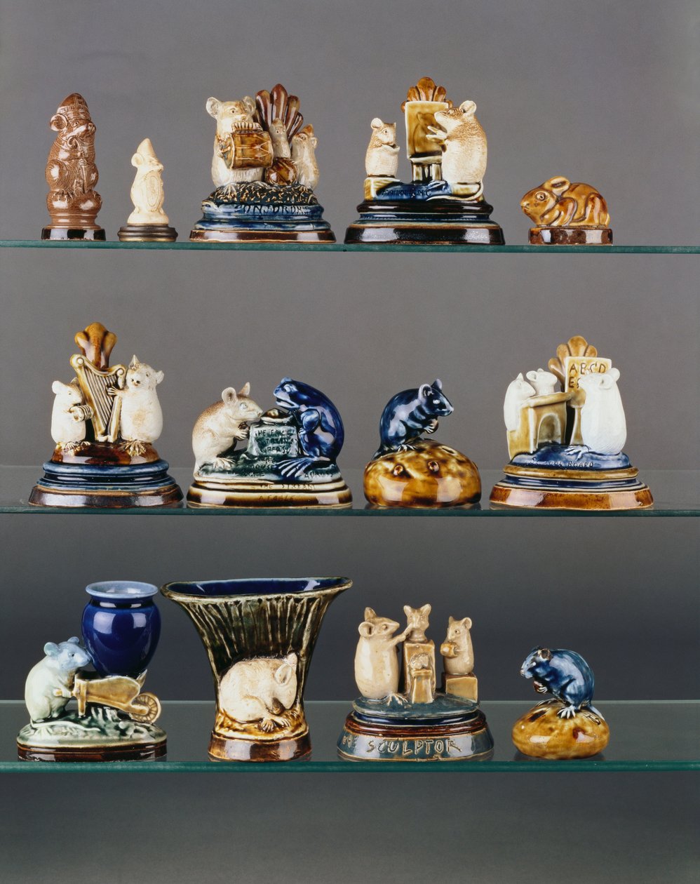 A selection of animal figures modelled by George Tinworth by George Tinworth