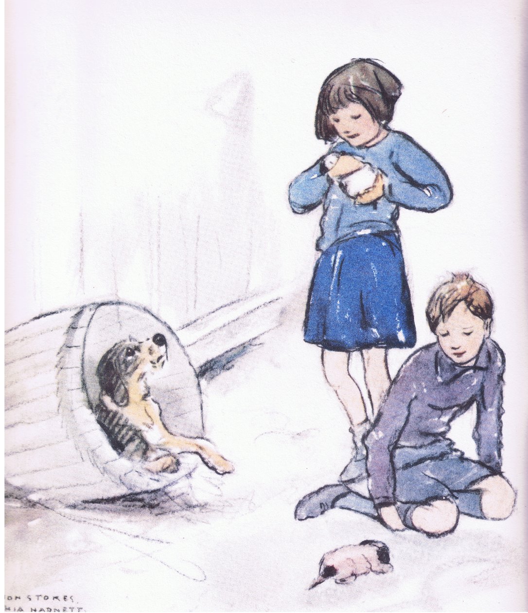 Vicky and Bill were tremendously excited, from Mudlarks published by Collins by George Vernon Stokes