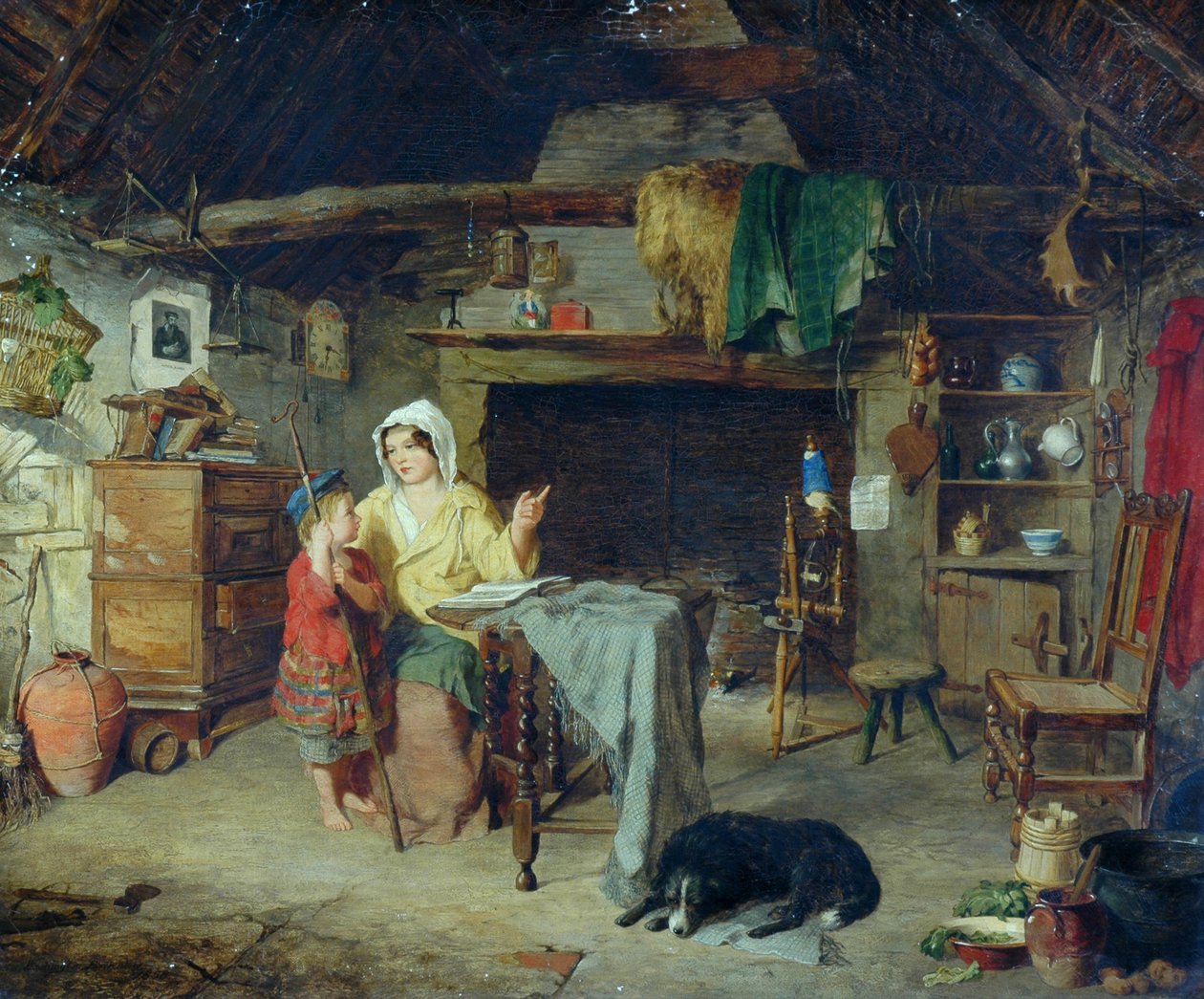 The Ettrick Shepherd Boy Receiving his First Impressions from his Mother by George Washington Brownlow