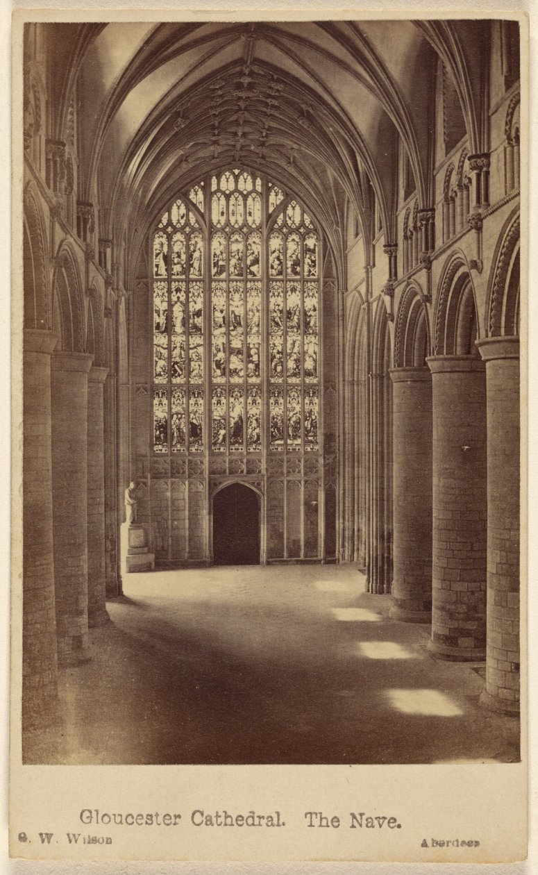Gloucester Cathedral. The Nave. by George Washington Wilson
