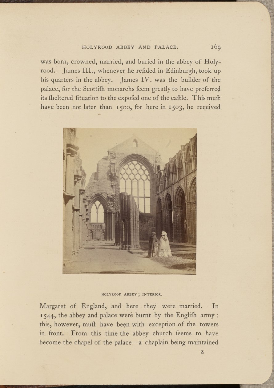 Holyrood Abbey; Interior by George Washington Wilson