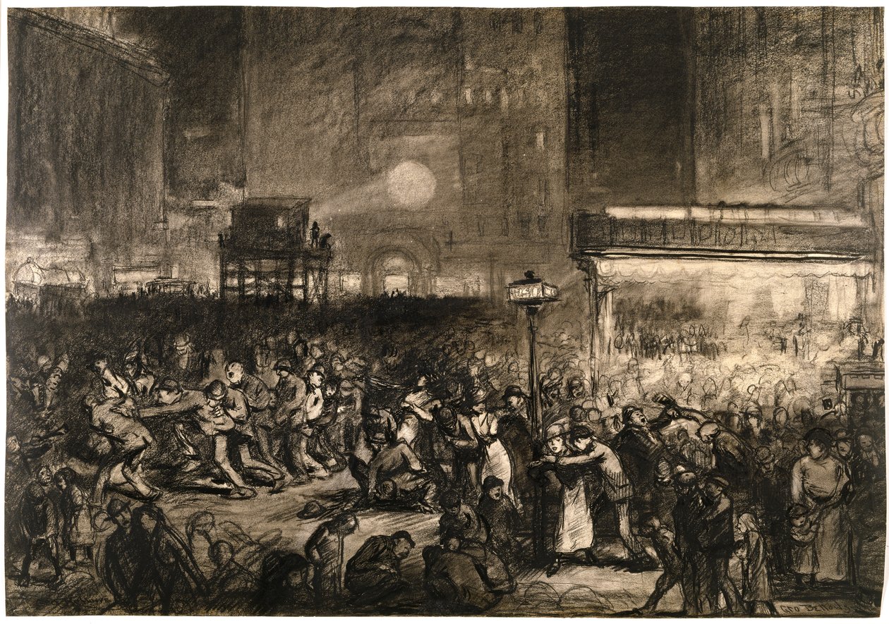 Election Night Times Square by George Wesley Bellows