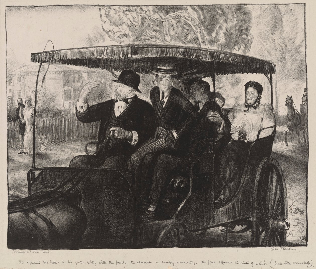 Sunday, Going to Church: Memories of a Sunday Morning in Columbus, Ohio, 1897 by George Wesley Bellows