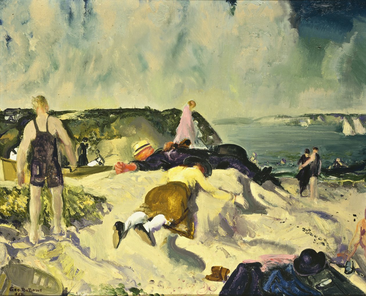 The Beach, Newport, c.1919 by George Wesley Bellows