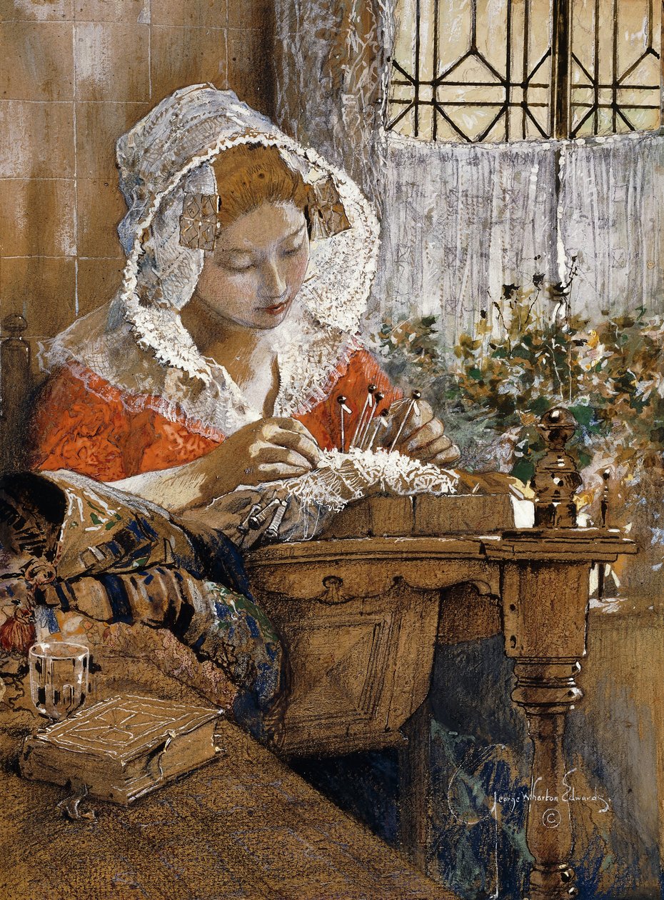 The Flemish Lacemaker by George Wharton Edwards