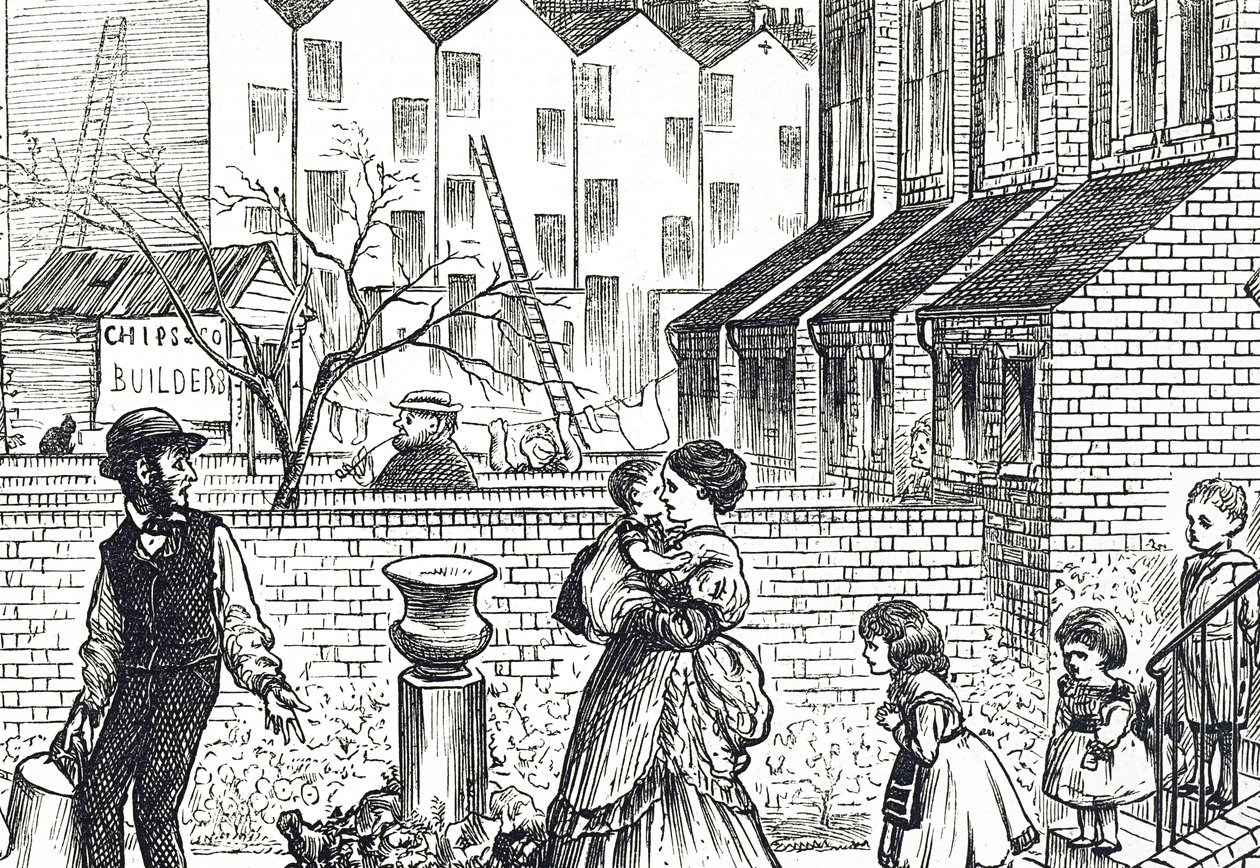 Rapid urban expansion and Jerry-building by George du Maurier