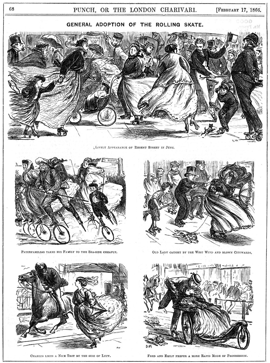 General Adoption of the Rolling Skate. George du Maurier Cartoons from Punch by George du Maurier