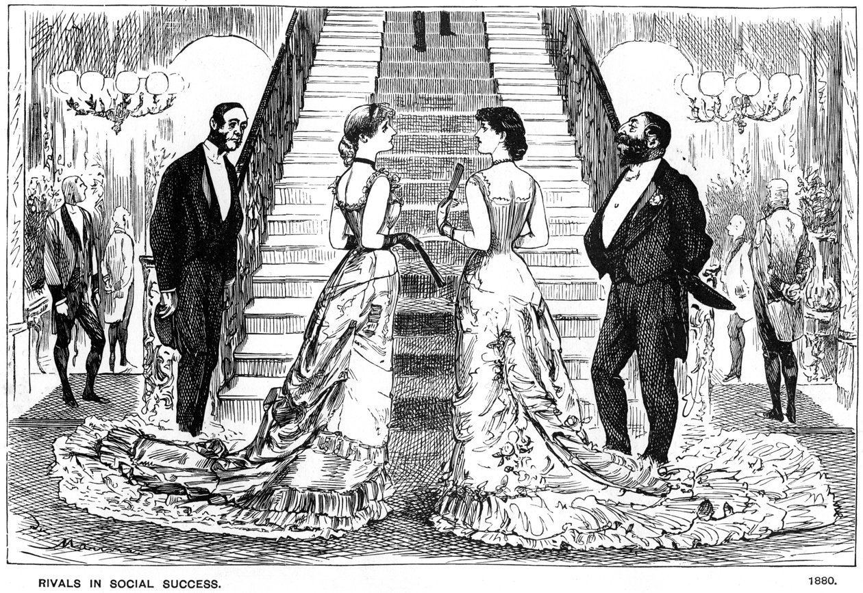Rivals in Social Success, 1880 by George du Maurier