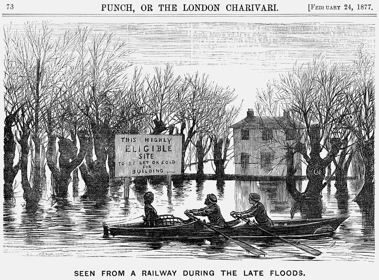 Seen from a Railway During the Late Floods by George du Maurier